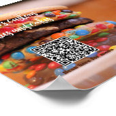 Poster Votre nom d'entreprise Texte avec photo de code QR (Coin)