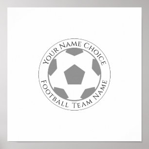 Poster Votre nom et le nom de l'équipe de football