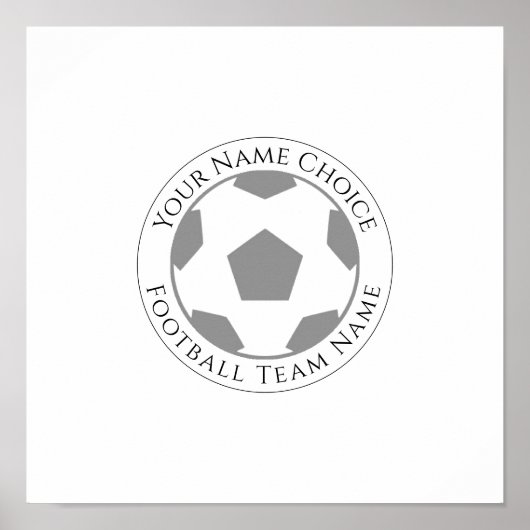 Poster Votre nom et le nom de l'équipe de football (Devant)