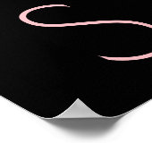 Poster Votre nom lash salon floral parties scintillant ro (Coin)