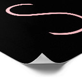 Poster Votre nom salon de beauté parties scintillant fleu (Coin)