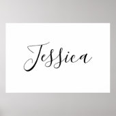 Poster Votre nom | Script élégant (Devant)