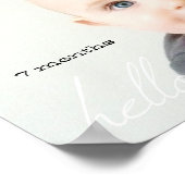 Poster Votre personnalisation 8" x 10" Age mignon Bonjour (Coin)