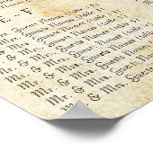 Poster Votre photo Coral Damask Gold Seing Chart (Coin)