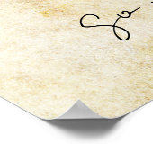 Poster Votre photo Coral Damask Gold Seing Chart (Coin)