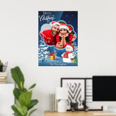 Poster Votre photo et nom(s) Noël (Bureau à domicile)