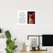 Poster Votre Poème Photo Dog (Bureau à domicile)