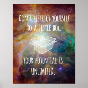 Poster Votre potentiel est un Devis illimité Universe Neb