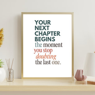 Poster Votre Prochain Chapitre Commence Citation Motiva