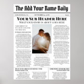 Poster Votre propre article d'actualité de première page  (Devant)