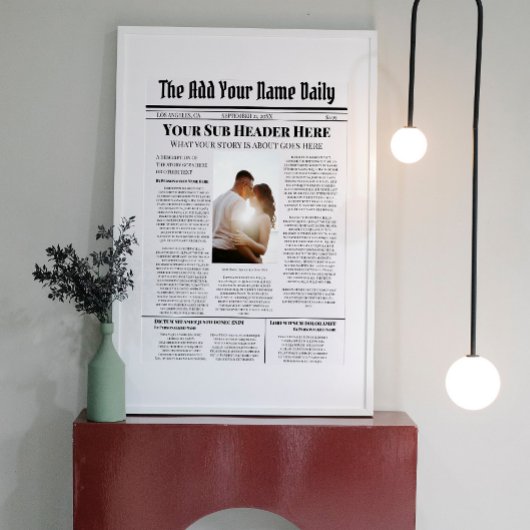 Poster Votre propre article d'actualité de première page 