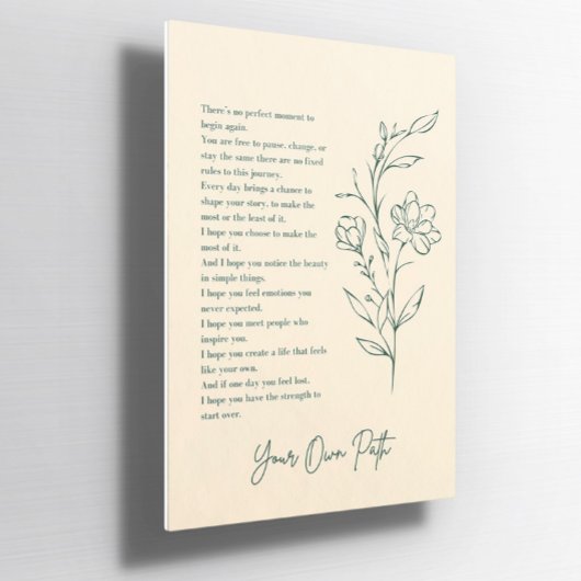 Poster Votre propre chemin Floral Custom Inspiration Post