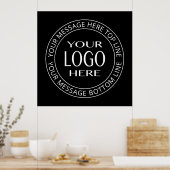 Poster Votre propre logo et votre propre texte circulaire (Cuisine)