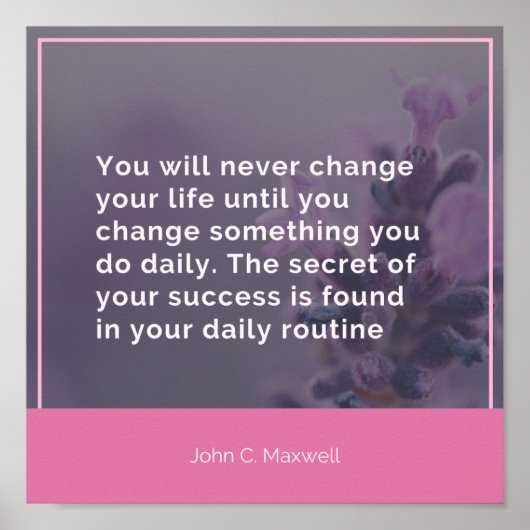 Poster Votre routine quotidienne (Devant)