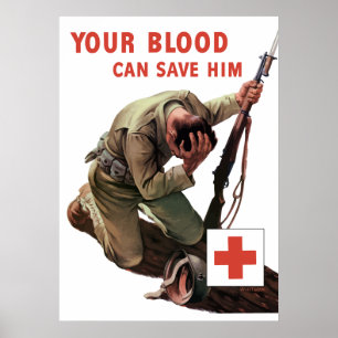 Poster Votre Sang Peut Le Sauver — Croix Rouge