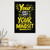 Poster Votre seule limite - mentalité motivationnelle (Cuisine)
