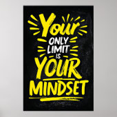 Poster Votre seule limite - mentalité motivationnelle (Devant)