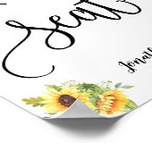 Poster Votre siège attend le panneau de tournesols de réc (Coin)