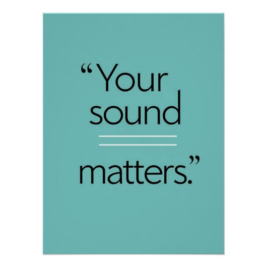 Poster Votre Sound Matters, option 2 (Devant)