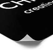 Poster Votre texte personnalisé Chiropratique Imprimer (Coin)