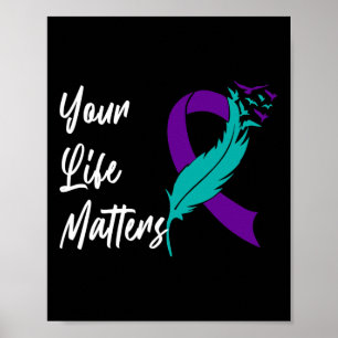 Poster Votre vie compte Ruban N Sensibilisation au suicid