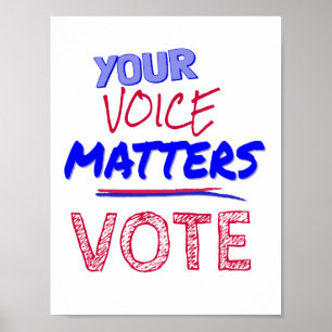 Poster Votre voix compte - VOTER