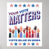 Poster Votre vote compte l'élection de 2024 (Devant)