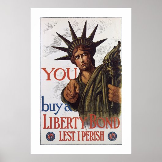Poster Vous achetez une Liberty Bond de peur de périr (Devant)