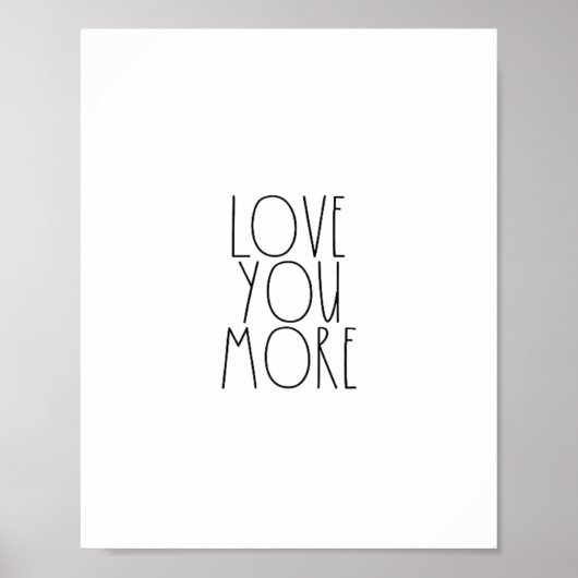 Poster Vous aime plus Design minimaliste esthétique (Devant)