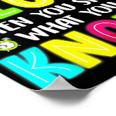 Poster Vous Allez Glow Fundy Test Test Test Jour Enseigna (Coin)