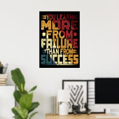Poster Vous apprenez plus de l'échec que du succès (Bureau à domicile)