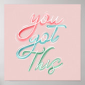 Poster Vous Avez Ce Citation Motivationnelle Typographiqu (Devant)