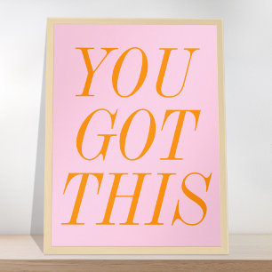 Poster Vous Avez Cette Citation Motivationnelle Rose Oran