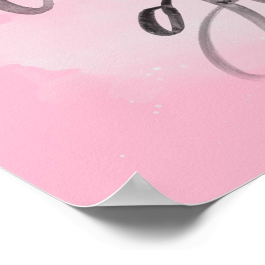 Poster Vous avez cette fille de typographie rose (Coin)