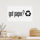 Poster vous avez du papier ? Panneau de recyclage (Cuisine)