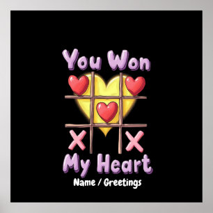 Poster Vous avez gagné My Heart Romantic & mignon Saint-V