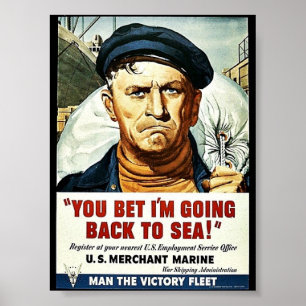 Poster Vous avez parié que je retourne à la mer !