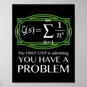 Poster Vous Avez Un Problème Drôle Enseignant Math Math (Devant)