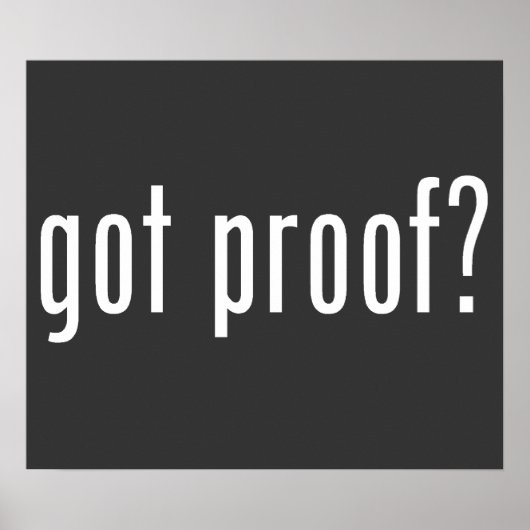 Poster vous avez une preuve ? (Devant)