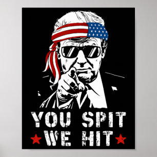 Poster Vous Cachez Que Nous Frapperons Trump Vintage S'Il