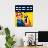 Poster Vous Chat Le Faire Rosie Chat Lady Feministe (Bureau à domicile)