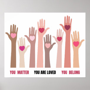 Poster Vous Comptez Et Vous Êtes Une Affirmation Aimée