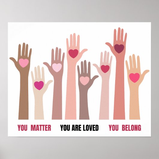 Poster Vous Comptez Et Vous Êtes Une Affirmation Aimée (Devant)