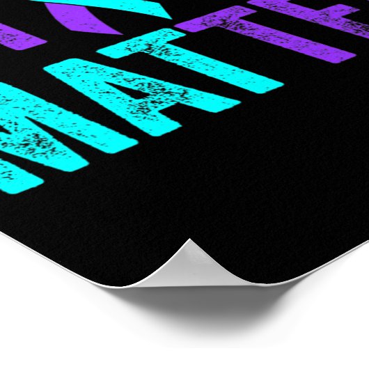 Poster Vous Comptez Prévention Suicide Turquoises Purple (Coin)