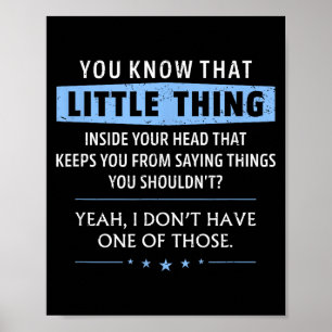 Poster Vous connaissez les petites choses Amateur de sarc