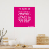 POSTER VOUS ET MOI SOMMES UN (Cuisine)