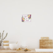 Poster Vous êtes aimé floral (Cuisine)