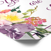 Poster Vous êtes aimé floral (Coin)