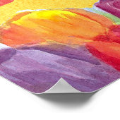 Poster Vous Êtes Aimés Fleurs De Tulipes Mots Positifs (Coin)