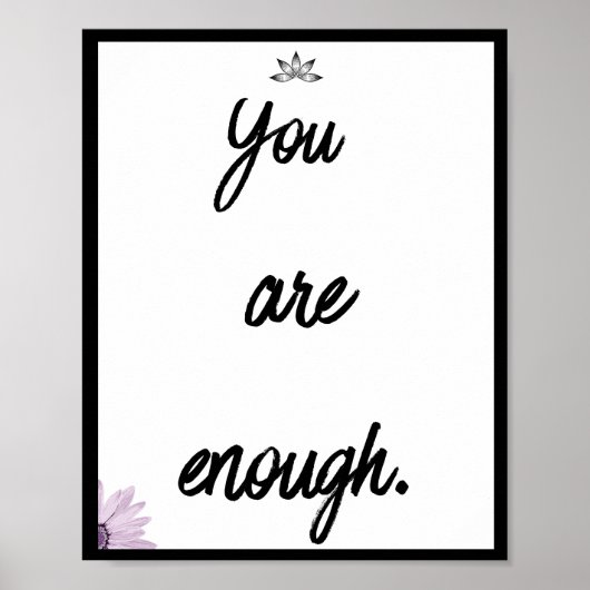 Poster Vous êtes assez, Citation (Devant)